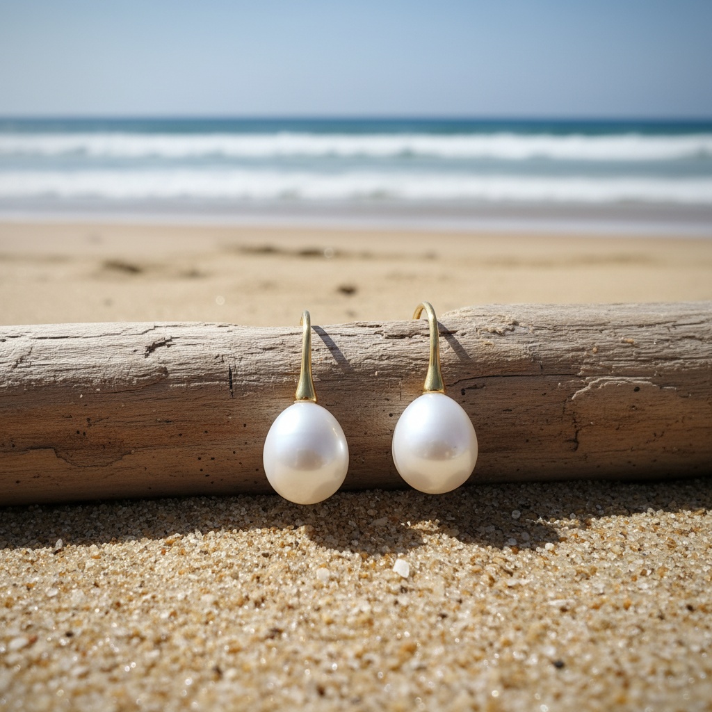 Women's 2pcs Natural Freshwater Pearl Drop Earrings